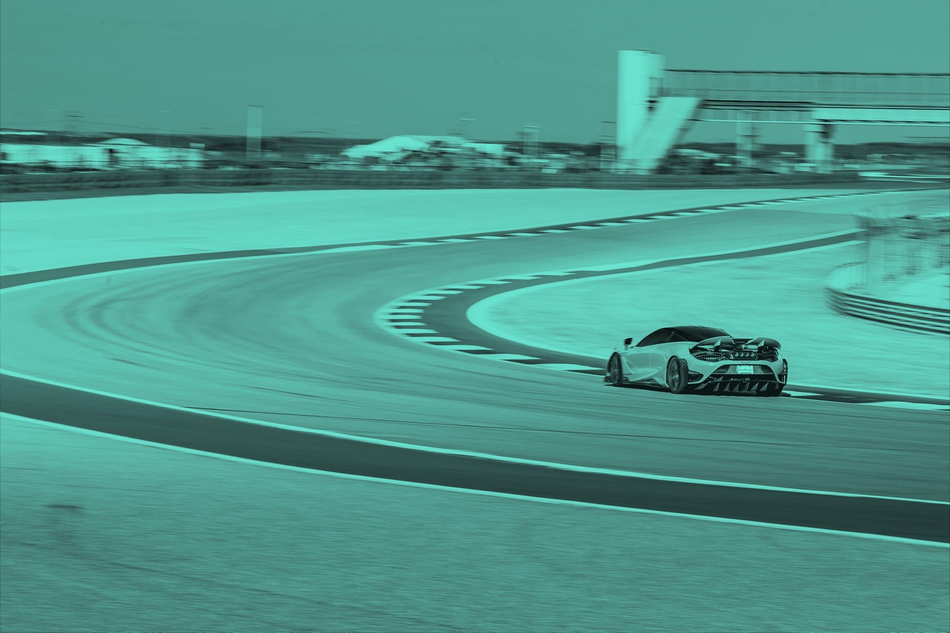 High-performance car on circuit