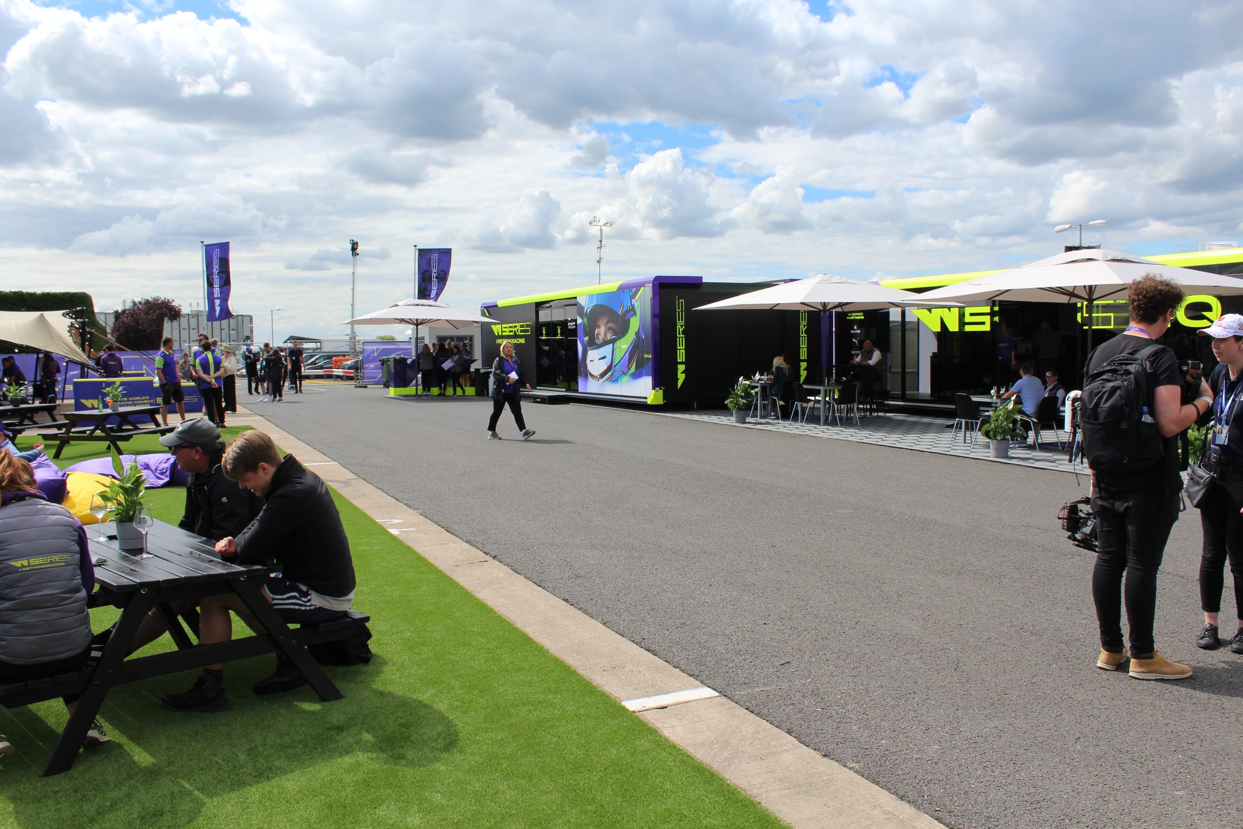 W Series hospitality area at the British Grand Prix paddock