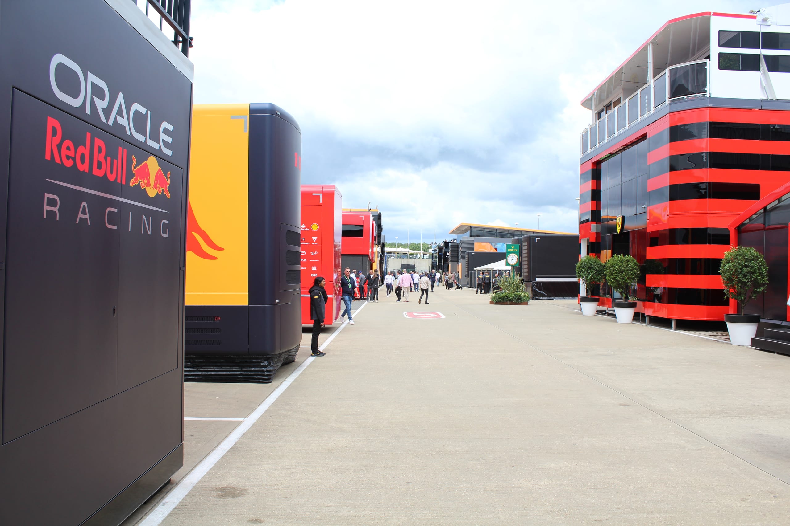 F1 paddock at the British Grand Prix