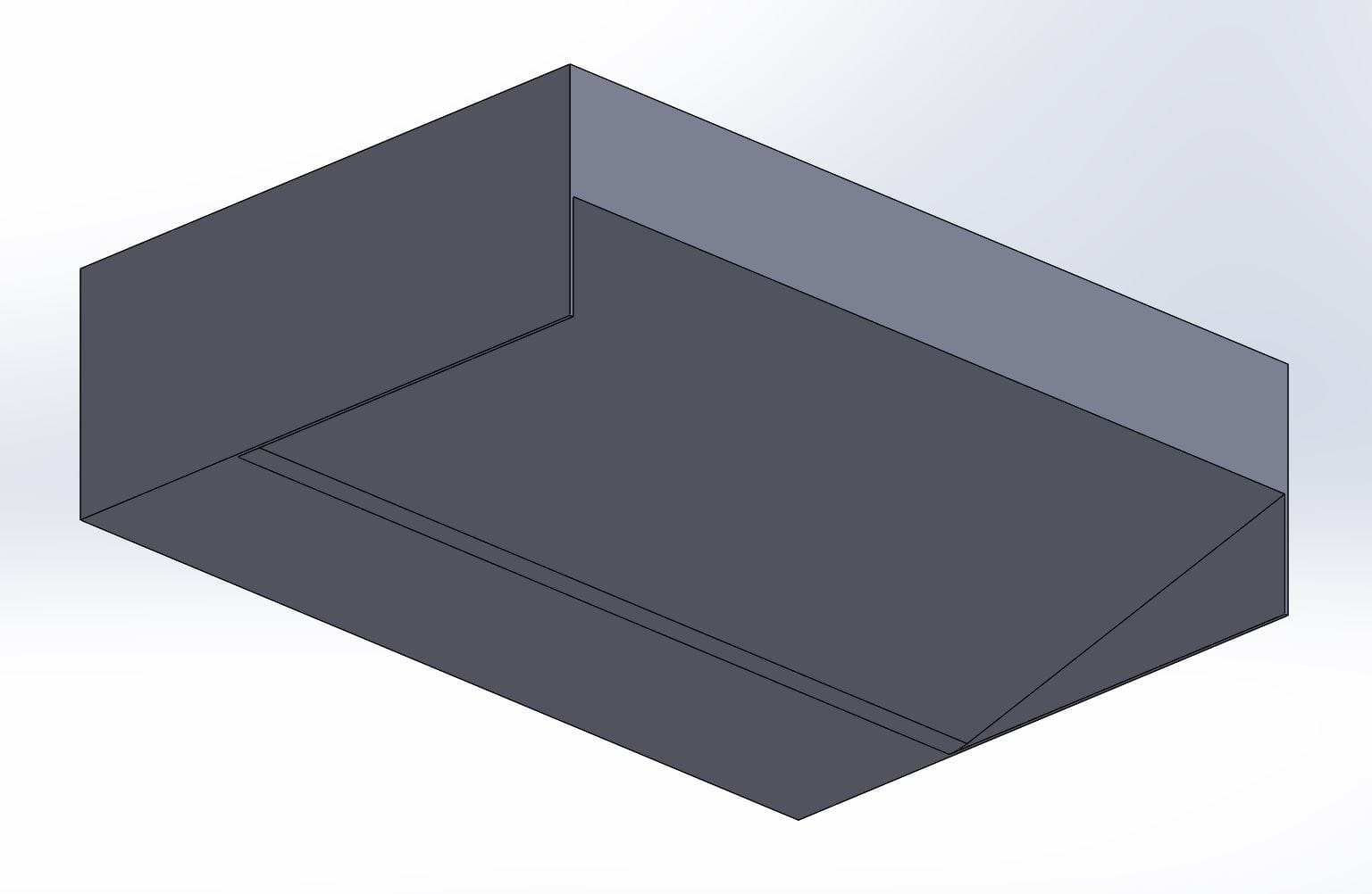 Figure 1: 3D model of the simplified CFD diffuser geometry used in the study