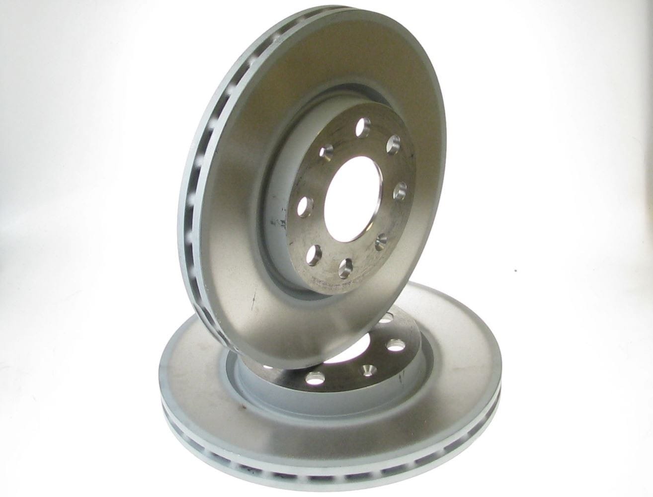 CAD model of a solid one-piece cast iron brake disc
