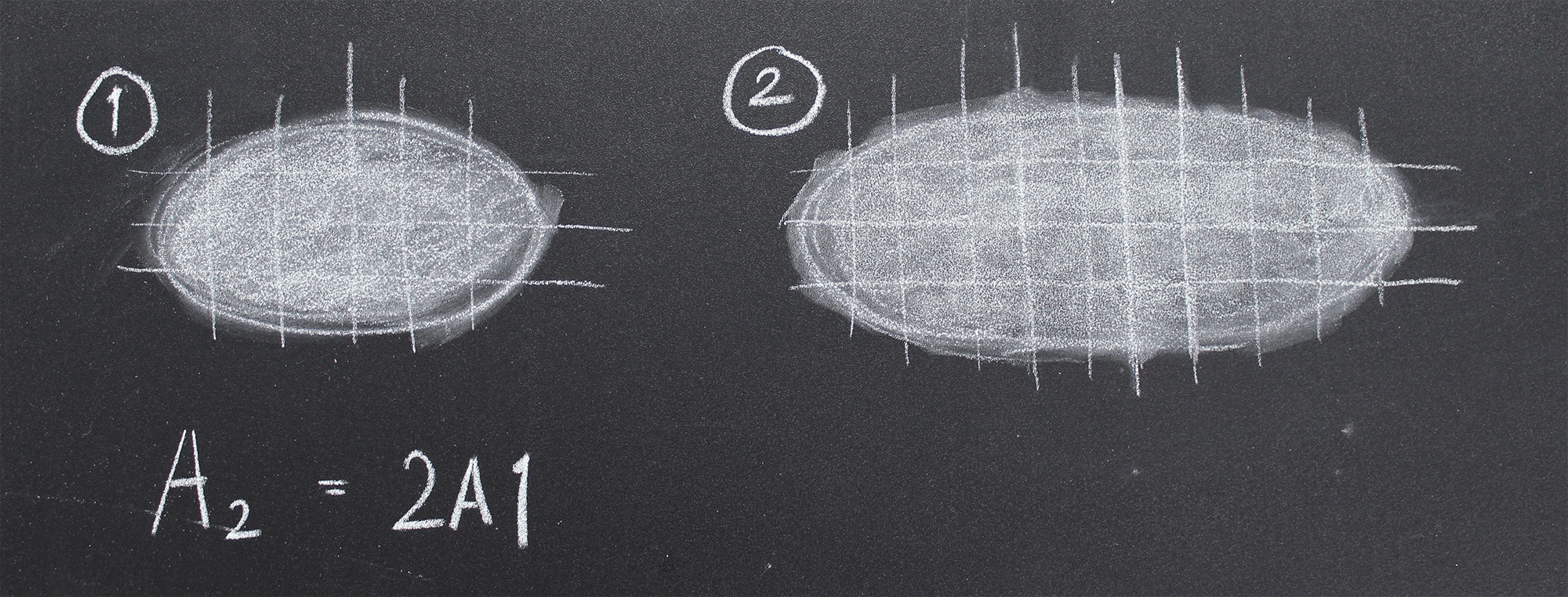 Diagram of two tyre contact patches broken into matrices of discrete elements, illustrating how contact pressure relates to vertical load